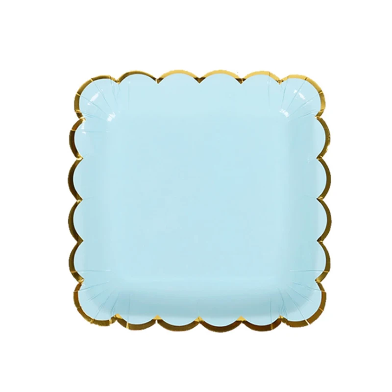 

Candy Color Disposable Tableware Picnic Cake Plate Child Birthday Party Paper Cup Dessert Decoration Straw Napkin