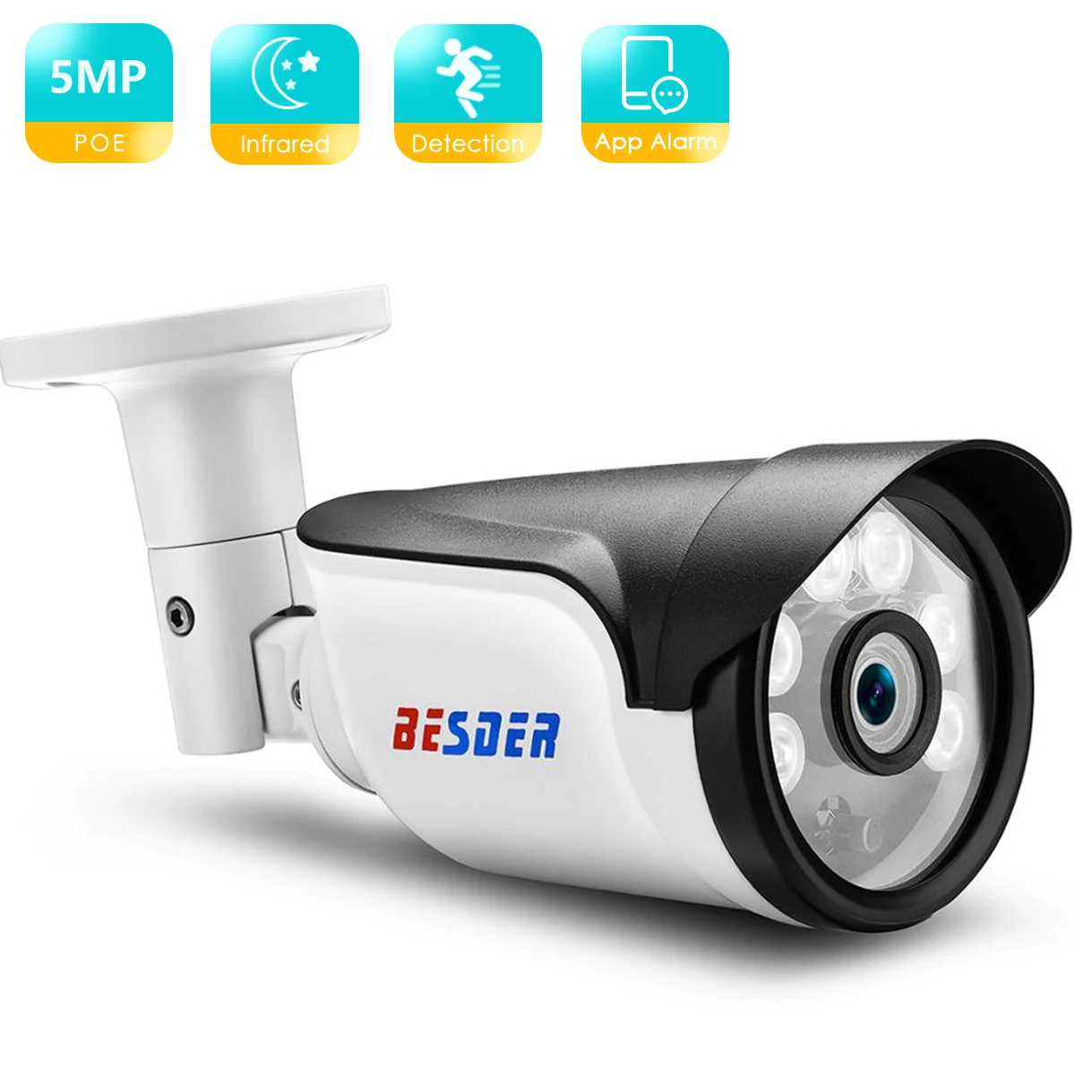 

IP-камера BESDER уличная, H.265, 5 Мп, HD, 48 В, POE