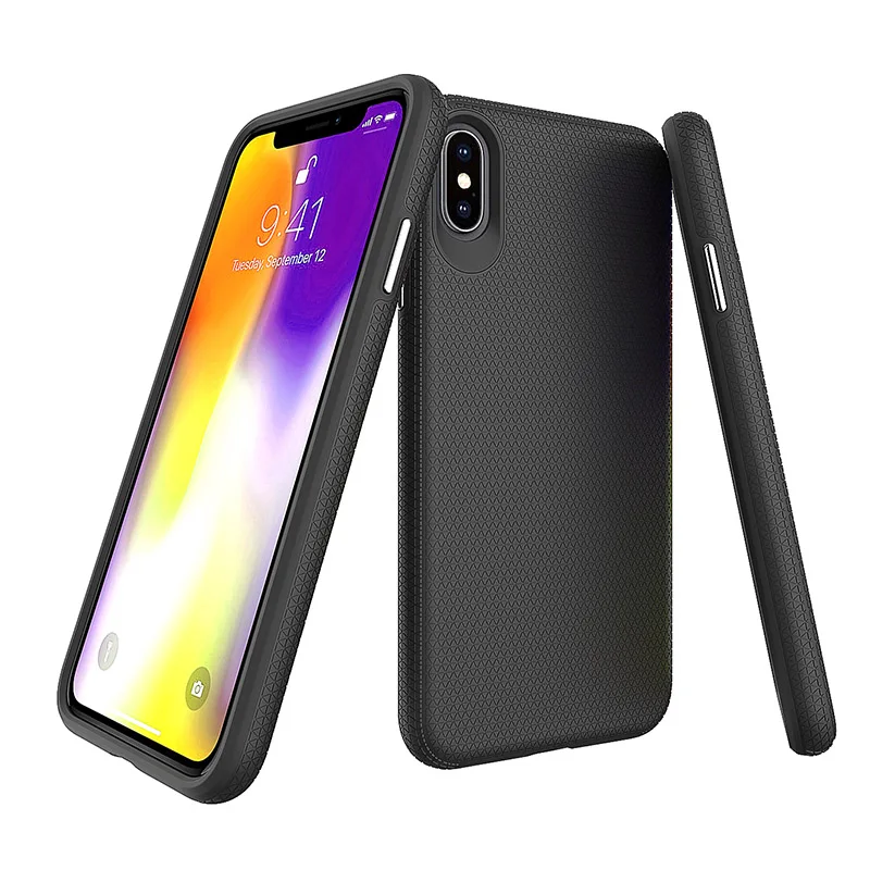Black Противоударный армированный чехол для телефона iphone 11 XR X XS Max 8 7 6 6S Plus, высокотеплоотводящий ТПУ чехол с алмазным узором, задняя крышка - Цвет: Black