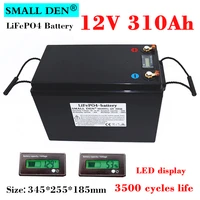 new 12 8v 310ah lifepo4 battery pack 31000mah high capacity built in 200a bms high power for solar storage rv golf cart tax free