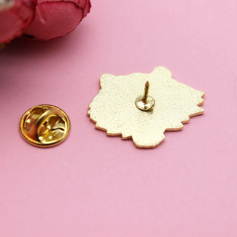 Свирепый тигр с тремя глазами металлическая эмалированная брошь модная