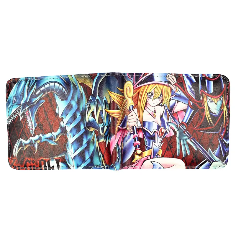 Мультфильм Yu Gi Oh короткий кошелек Высокое качество PU мужской кошелек мальчик кошельки для монет