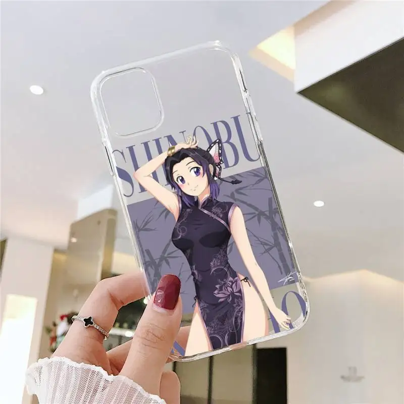 

Demon Slayer anime Phone Case Transparent Clear for iPhone 11 12 mini pro XS MAX 8 7 6 6S Plus X 5S SE XR 2020