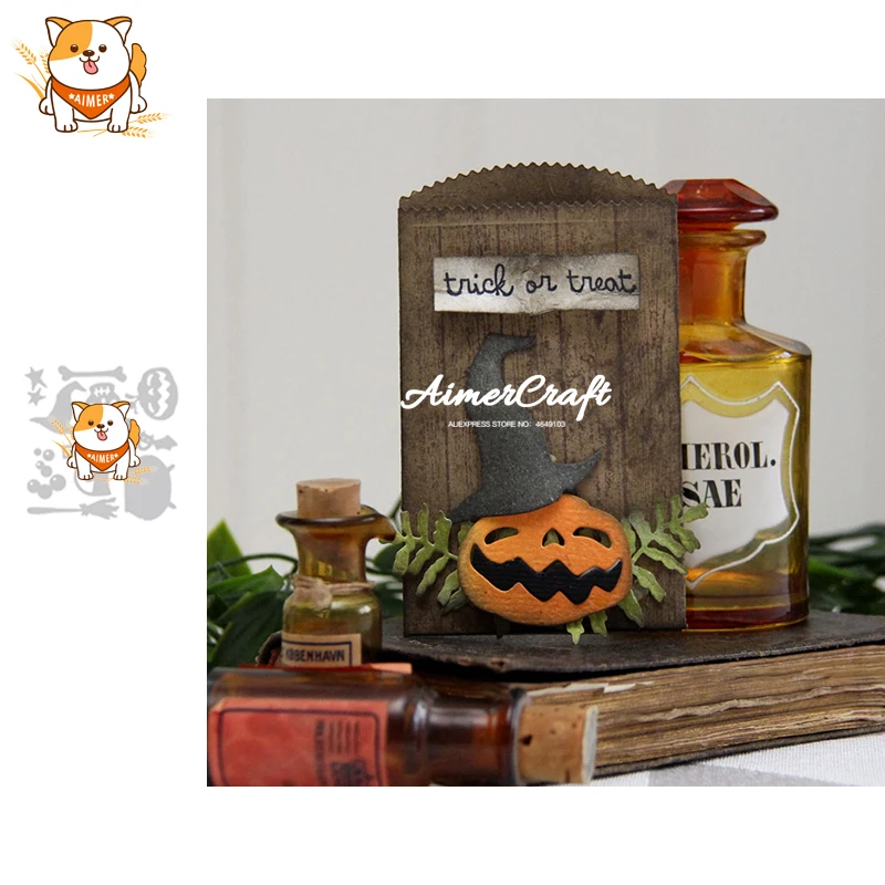 Металлические Вырубные штампы для Хэллоуина фотобумага сделай сам карточка