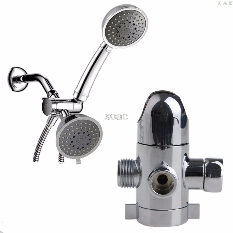 Трехполосная насадка для душа с дивертером комбинированная креплением на клапан