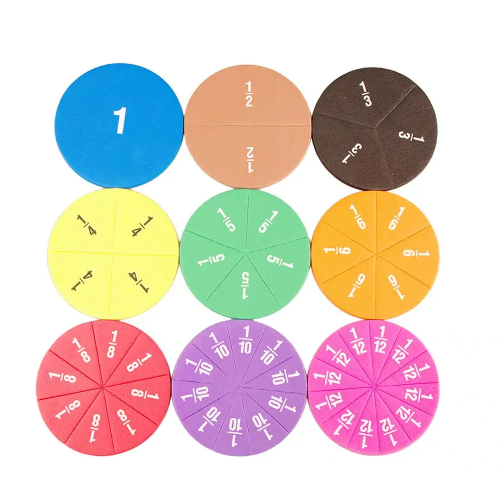 

Multi-color 51Pcs/Set Good Quality Fraction Arithmetic Toys EVA Math Games Interesting for Indoor