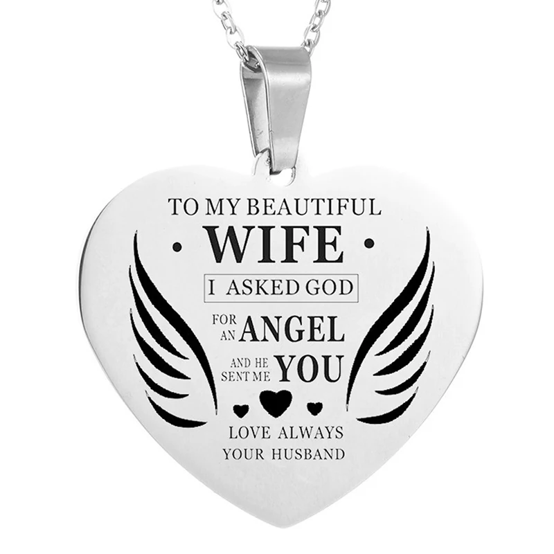 Кулон из нержавеющей стали в форме сердца ожерелье с гравировкой букв моей