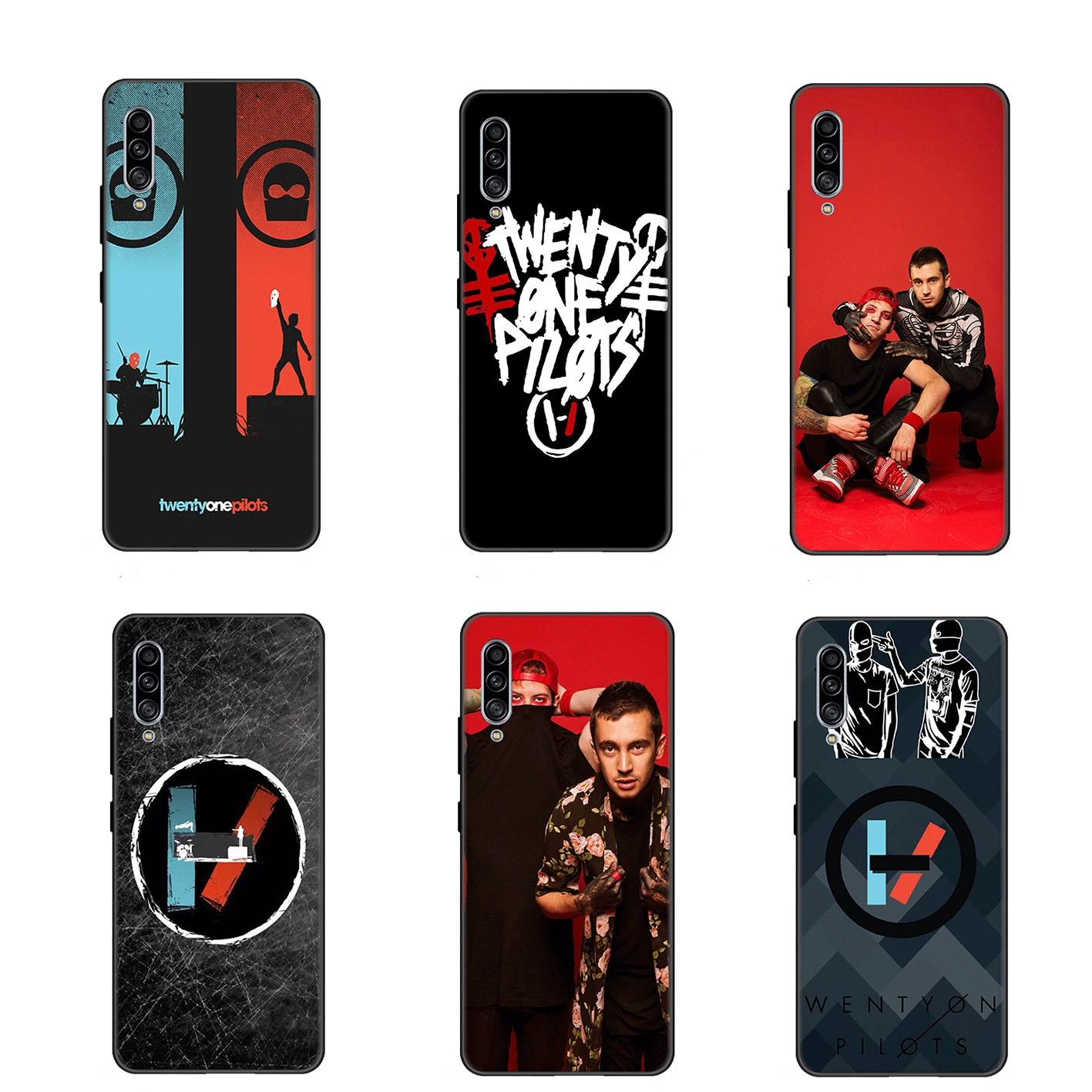 Силиконовый черный чехол Twenty One Pilots для Samsung Galaxy S6 S7 Edge S8 S9 S10 S20 Plus Lite S10E Ultra |