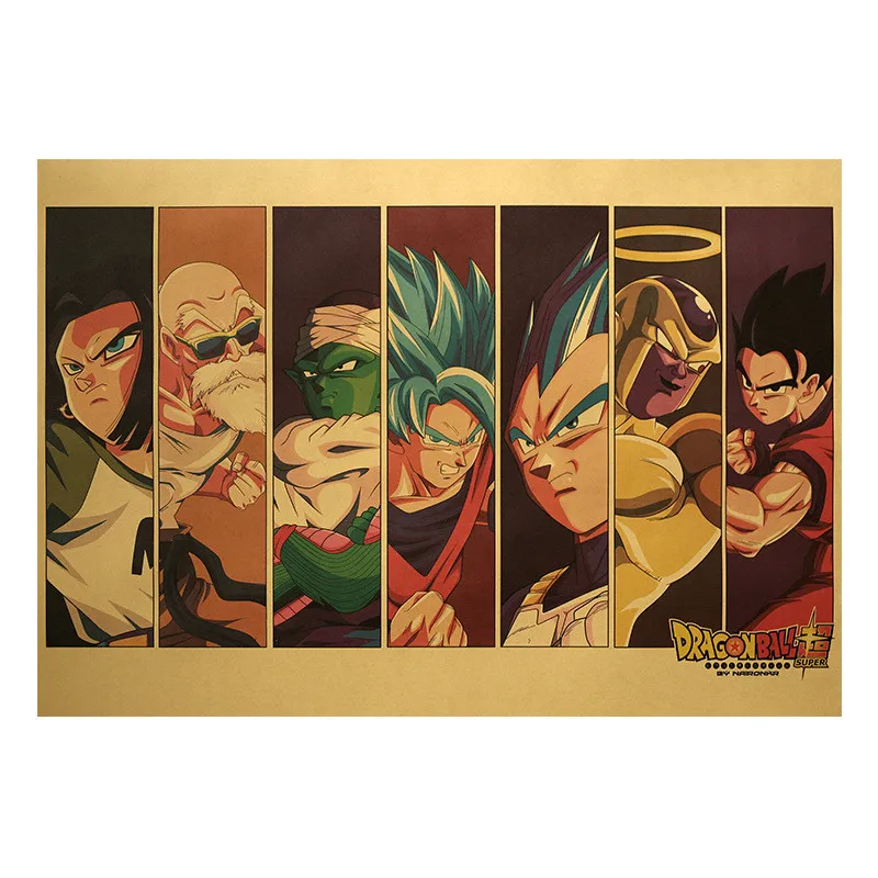 Dragon Ball Z Anime Poster Stickers Decorative paintings First generation Goku Vegeta ecoration Pictures Gift | Игрушки и хобби