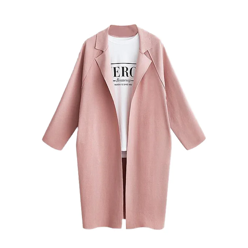 Осенне зимний женский тренчкот кардиган 2020 модная женская верхняя одежда с