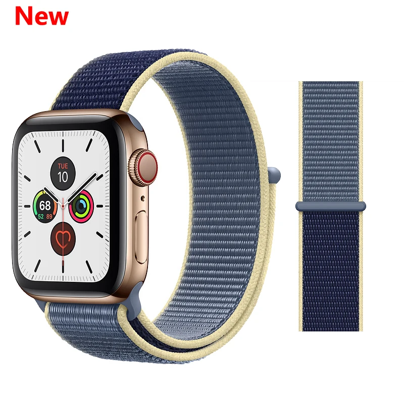 Alaskan Blue Спортивный ремешок-петля для apple watch 4, 5, 3, 44 мм, 40 мм, correa, 42 мм, 38 мм, iwatch, браслет, дышащий, apple, Аксессуары для часов - Цвет ремешка: Alaskan Blue