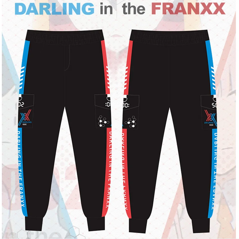Спортивная одежда Darling in the Franxx тренировочные брюки с аниме рисунком костюм для