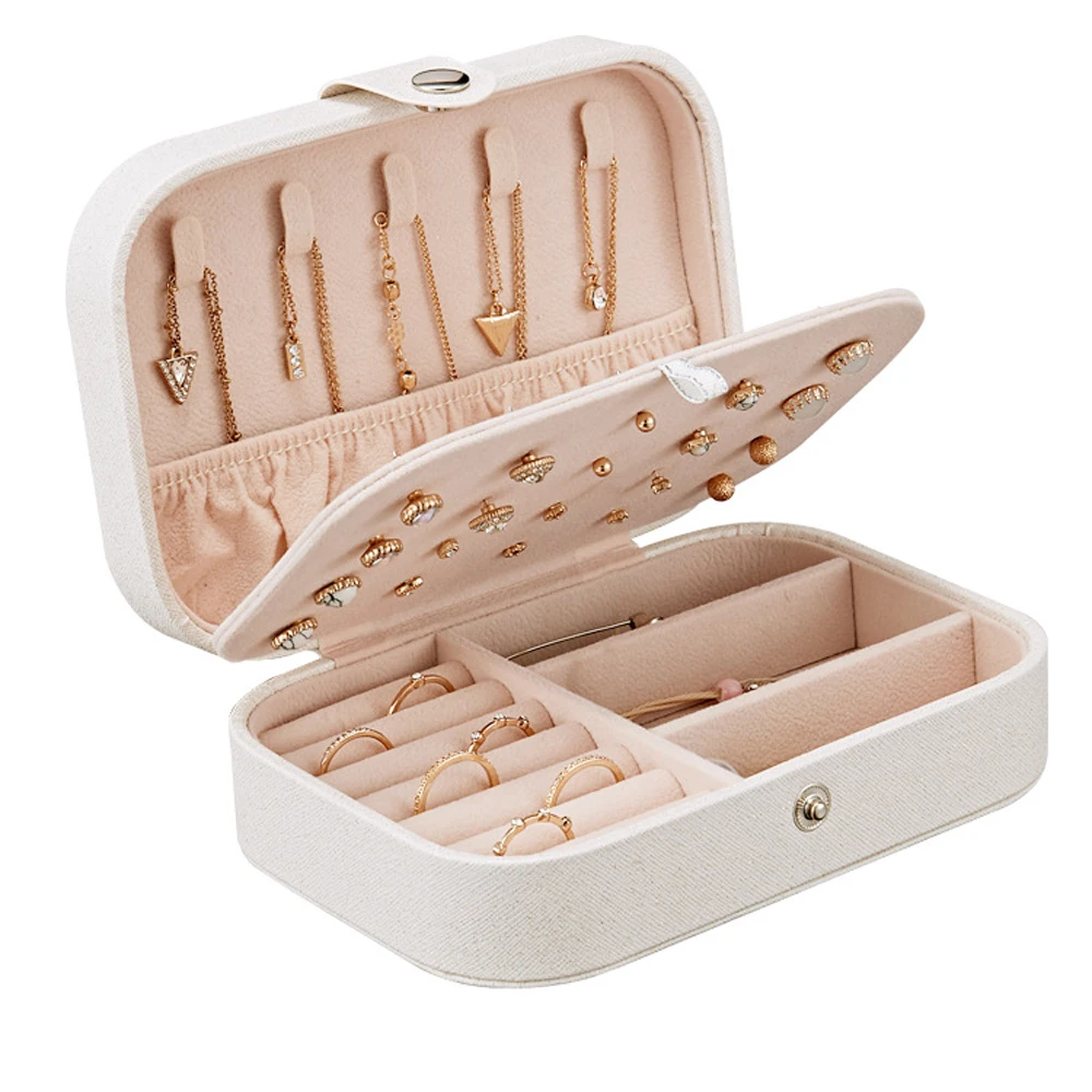 Женская шкатулка из искусственной кожи коробка для хранения ювелирных изделий