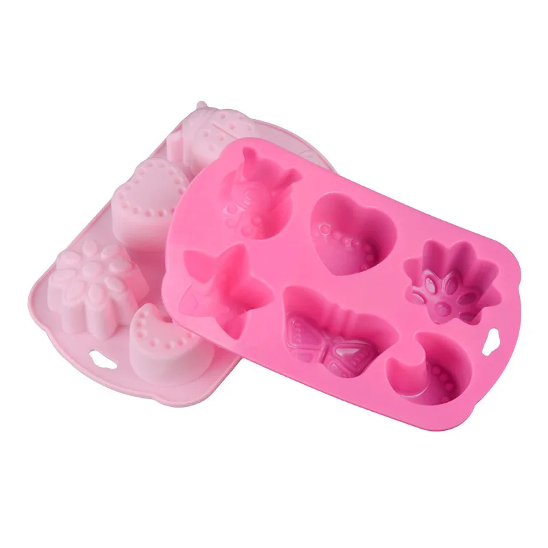 YIWUMART 6 Полость насекомое Луна шаблон торт плесень силиконовые шоколадные конфеты