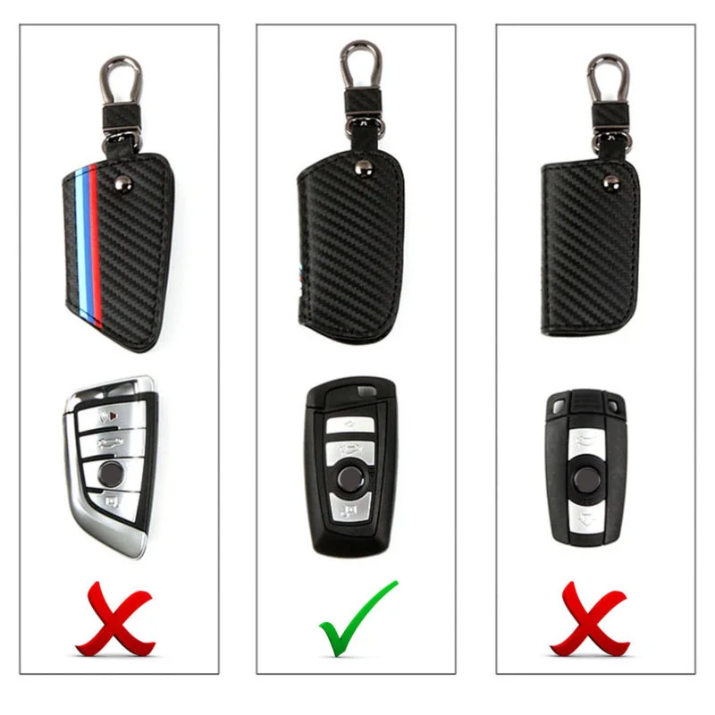 

Carbon Fiber Key Cover Leather For BMW F01-F33 F80 X1 X3 FOB 1Pcs Automotive Practical Latest Useful New