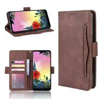 leather phone case for lg k50s k 50s back cover flip card wallet with stand retro coque