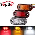 1052 шт Предупреждение хвост светильник 12V 24V светодиодный, боковой, габаритный фонарь светильник Авто внешнего Овальный клиренса прицепа грузовика лампы белого красного и желтого цвета