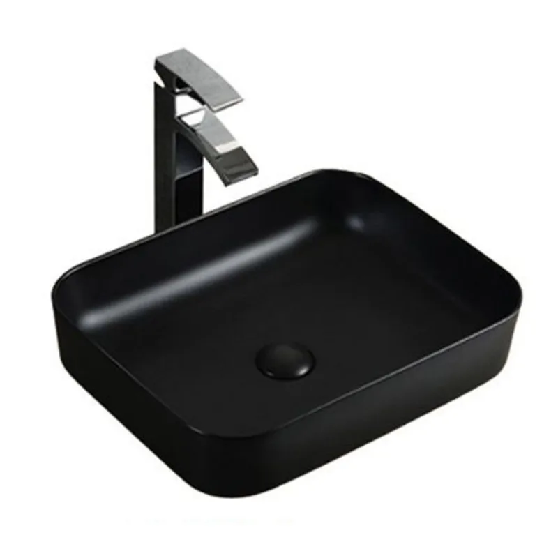 Нордическая верхняя раковина черно-белая квадратная керамическая