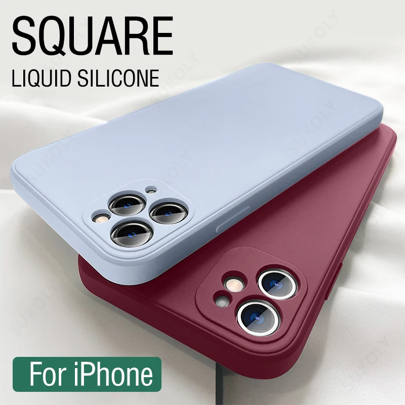 

Liquid Skin Feeling Soft Silicone Case For iPhone 13 Pro Max 12 11 Pro Max XR XS 8 7 Plus 13 12 mini SE 2020 Phone Case Cover