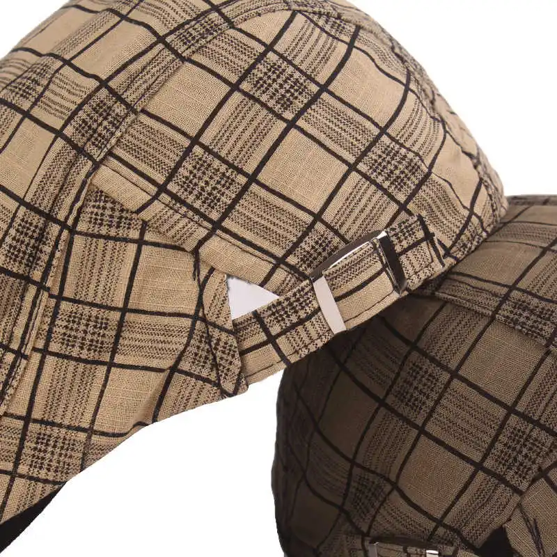 

Caps Men Women Vintage Newsboy Cap Spring Summer Beret Hats Cotton Cabbie Flat Ivy Plaid Newsboy Hat