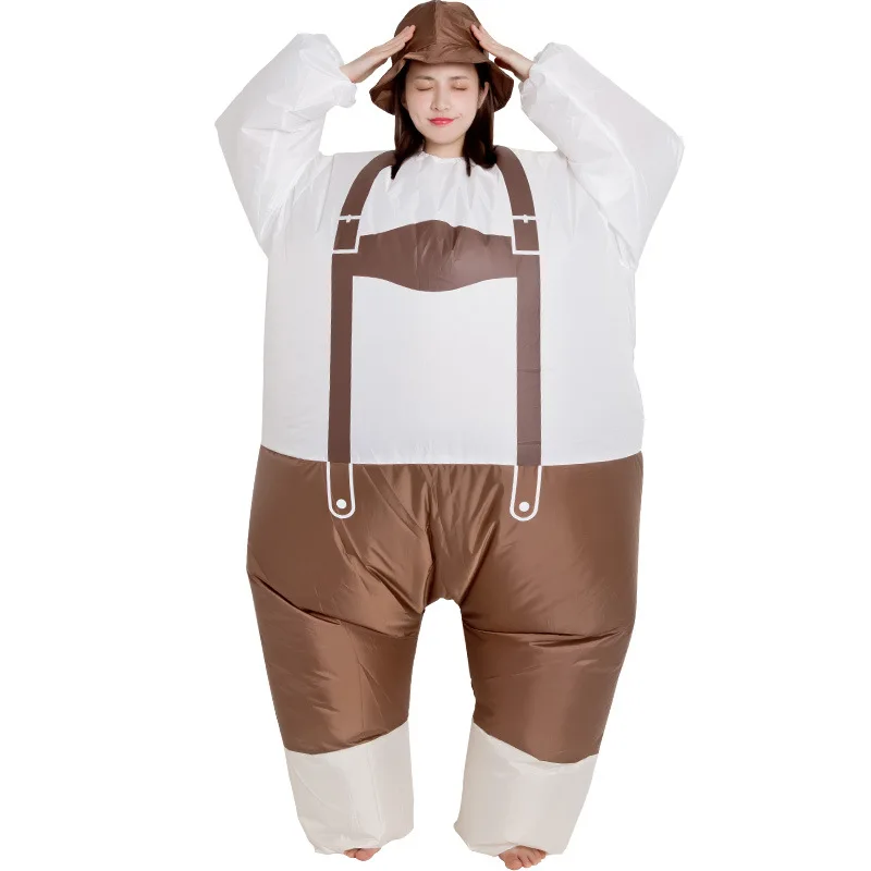 

Inflatable Costume Fatty Braces pants Fancy Dress Cosplay Costume For Men Women Cartoon for Halloween birthday parties