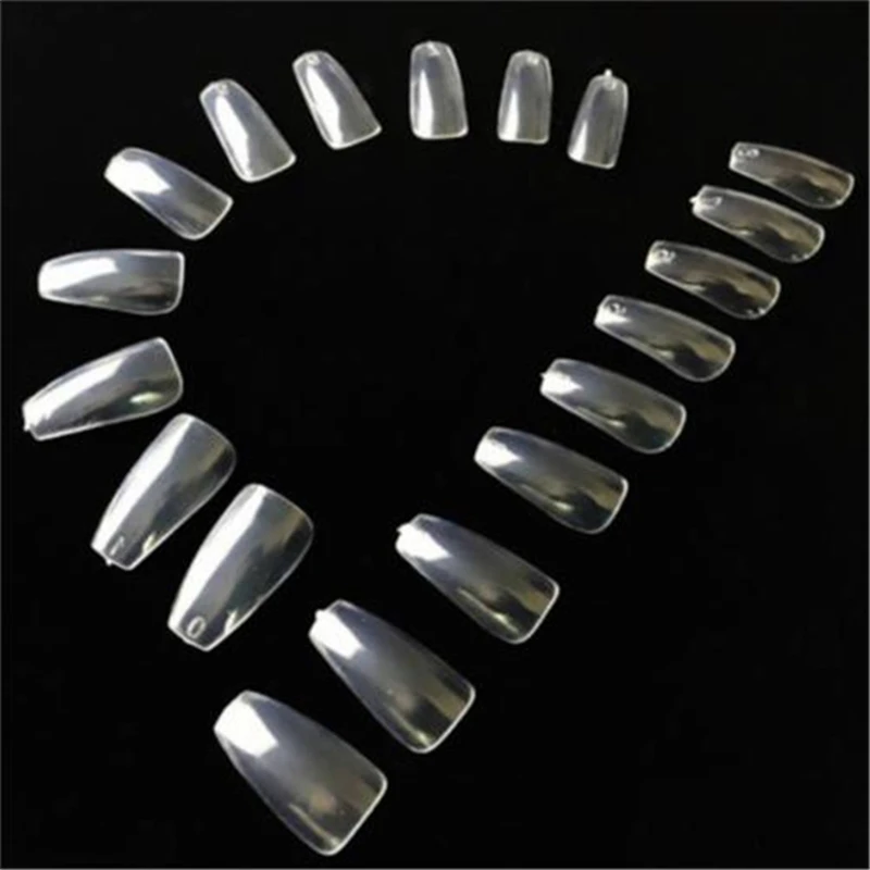 100/600 шт. прозрачные накладные ногти в форме балерины|Накладные ногти| |