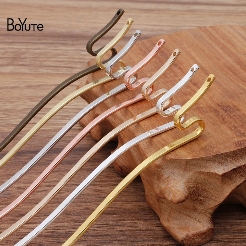 Металлическая латунная заколка для волос в форме змеи BoYuTe (10 шт./лот) 150*3 мм с