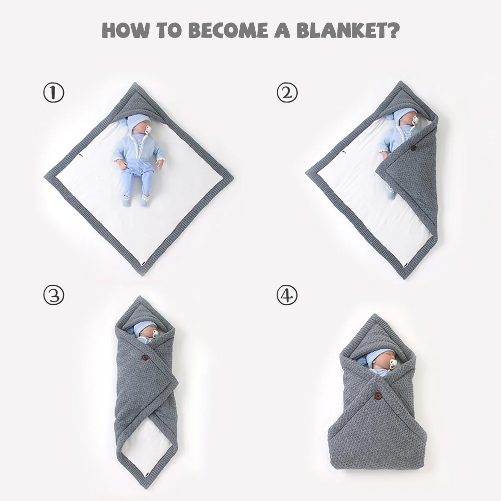 Зимние спальные мешки для новорожденных младенцев милые мягкие вязаные крючком