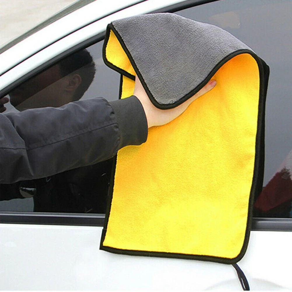 Полотенце из микрофибры для мытья автомобиля супер толстая плюшевая ткань