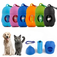 100pcs pet garbage bag dog pick up toilet cat puppy dispenser poop bag set garbage bags carrier holder animal waste pickersn2844