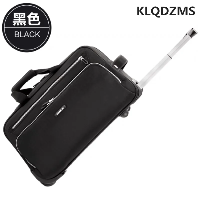 KLQDZMS 20 Inch Women Outdoor Travel Backpack Multifunctional Sports Bags  Men Classic Trolley Luggage Casual  Suitcase On Wheel