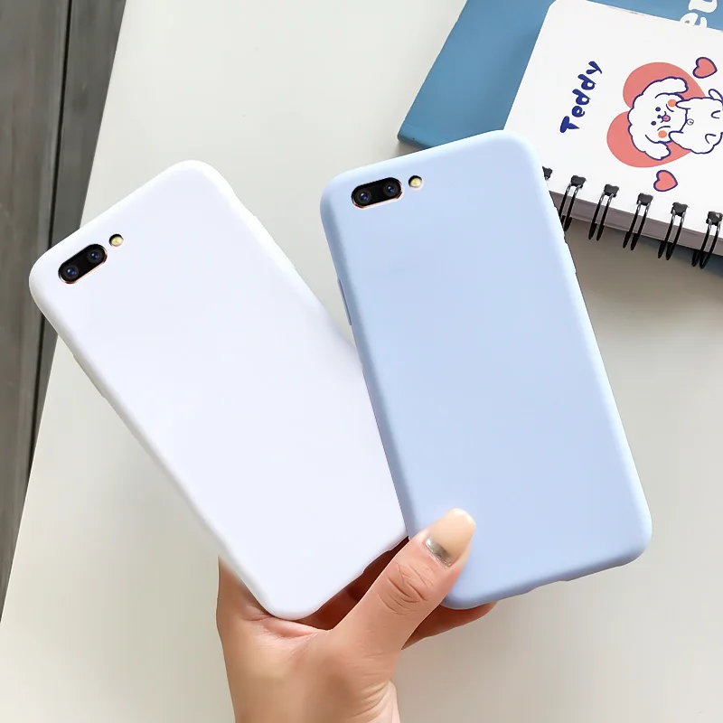 Чехол для OPPO R10 мягкий силиконовый чехол из ТПУ простой черный R11 цвета макарон