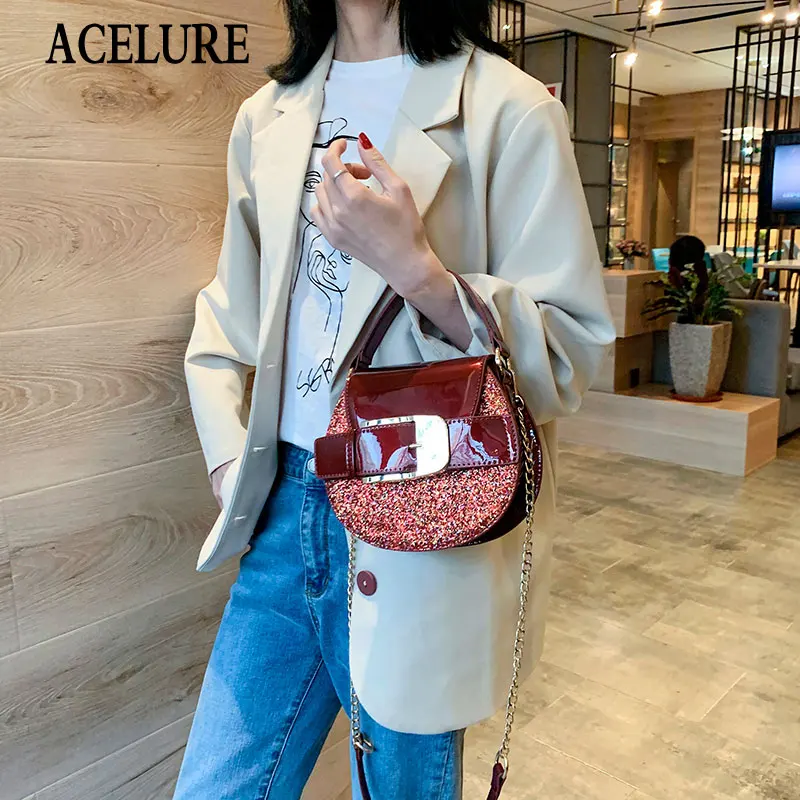 

ACELURE Solid Color Ladies Shopping Handbags Flap Purse Small Shoulder Bags for Women Fashion Elegant Ladies Crossbody Bags