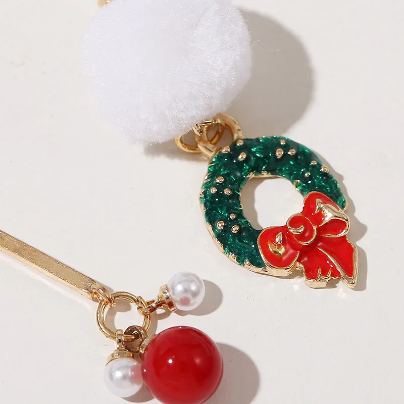 

2021 New Christmas Presents Resin Earrings Santa Boot Snowman Candy Acrylic Earrings Epoxy Earring Asymmetric Jewelry Women
