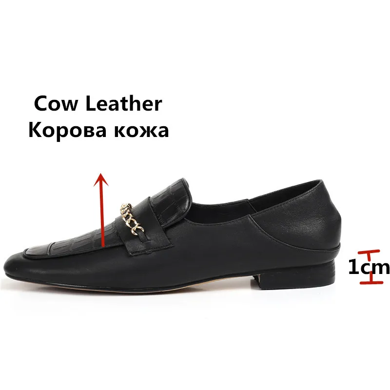 Женские туфли на низком каблуке FEDONAS Повседневные Вечерние из натуральной кожи с