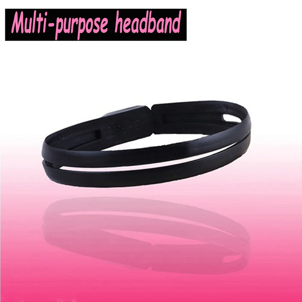 

2pcs Women Multi-purpose Women Magic Headband Fixed Hairs Desiged Black Invisible Yoga Headband Female Fashion Hair Accessories