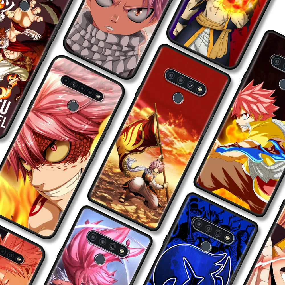 

CellPhone Case For LG K92 K41s K61 K50s K42 K40S K71 K40 G6 G7 G8 Thinq Black Bumper Soft Silicone Funda Fairy Tail Natsu