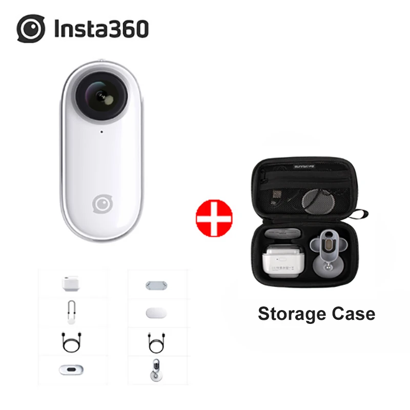 Insta360 Go 1080P видео Спортивная Экшн-камера FlowState Timelapse Hyperlapse camera PK Gopro Hero 7 Yi 4K DJI Osmo Action - Цвет: add storage case