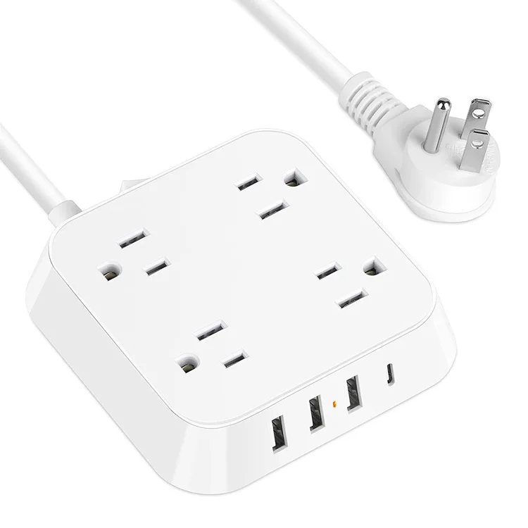 

Новый американский стандарт smart 4USB + 4AC молния защита американский стандарт удлинитель