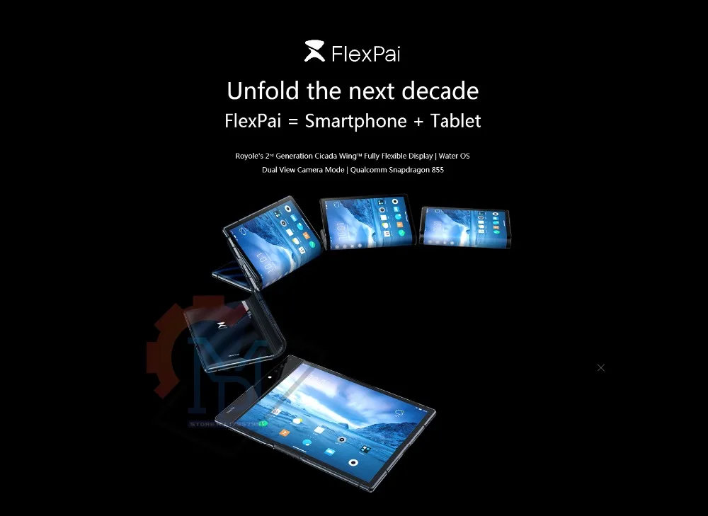 Royole FlexPai 7,8 дюймов гибкий AMOLED экран Snapdragon 855 Octa Core 1920x1440 3970 мАч вода OS на базе android 9,0