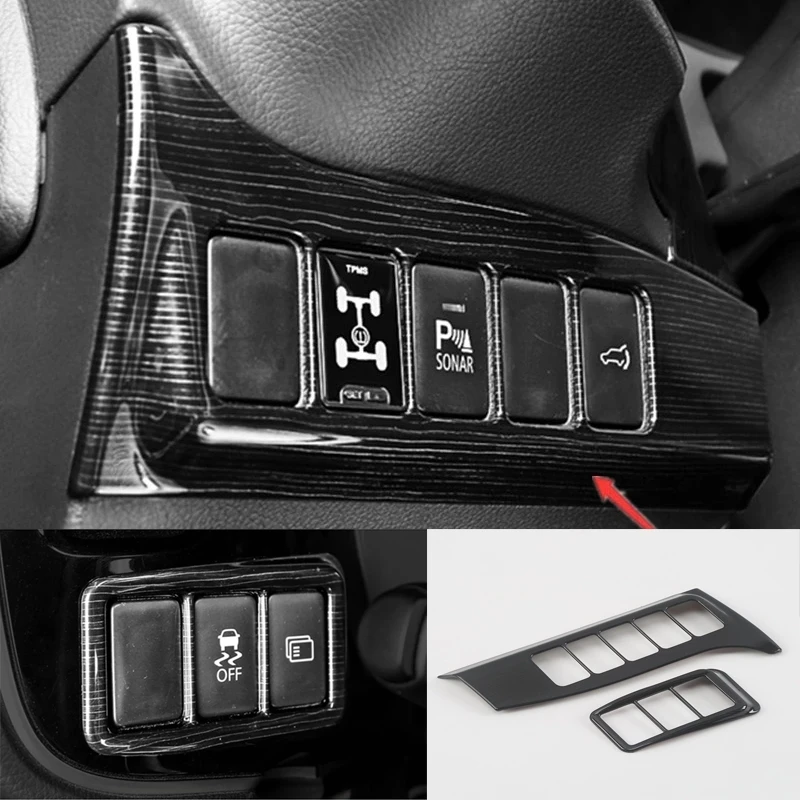 

Подходит для Mitsubishi Outlander 2016 2017 кнопки переключателя лампы фары рамка Крышка центральной консоли отделка интерьера Стайлинг украшение