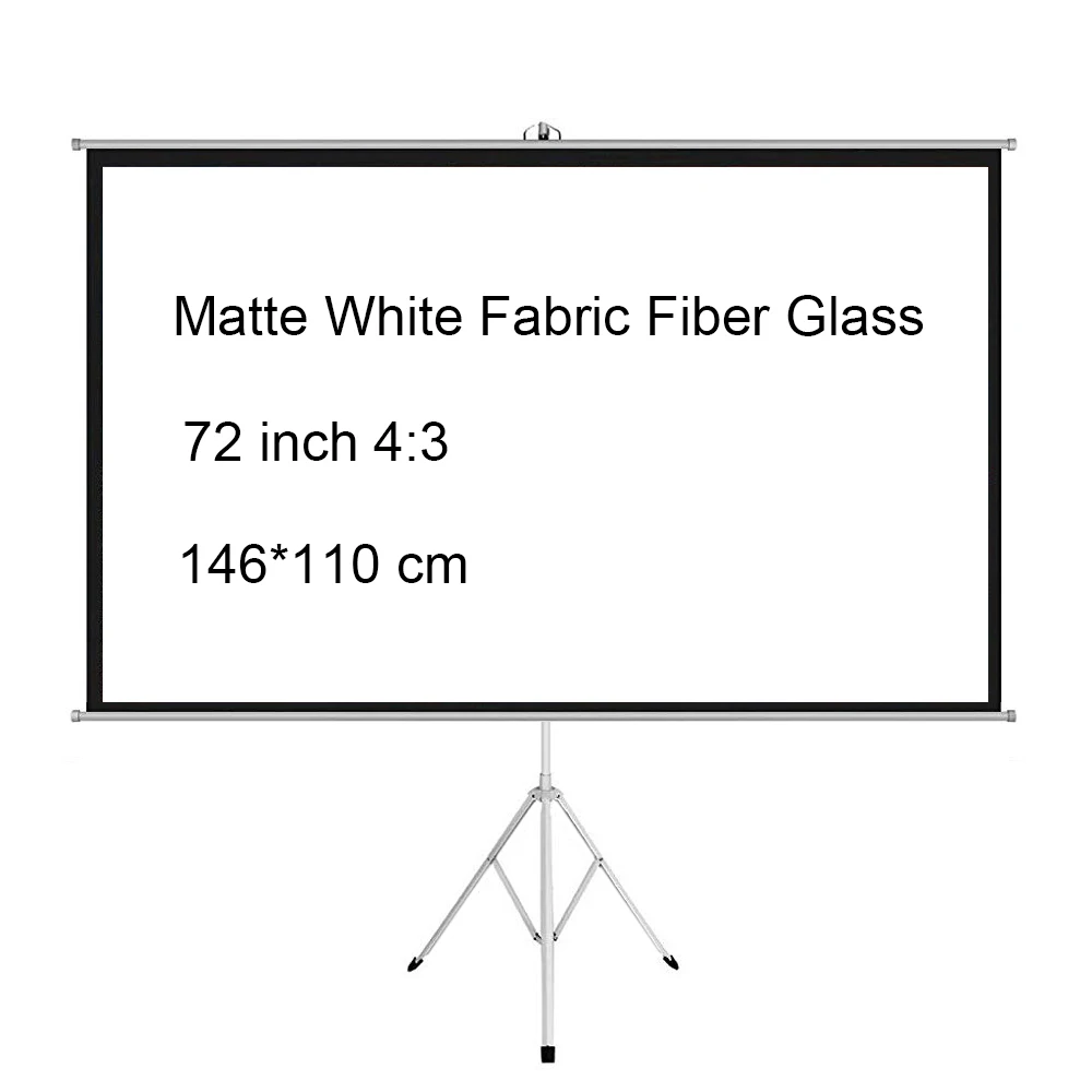 72-дюймовый портативный проектор для использования в помещении и на улице матовый