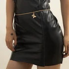 Женская цепочка с бабочкой, цепочка на талию с кристаллами и надписью, пикантная цепочка на талию живота, Ювелирное Украшение для вечерние, подарок