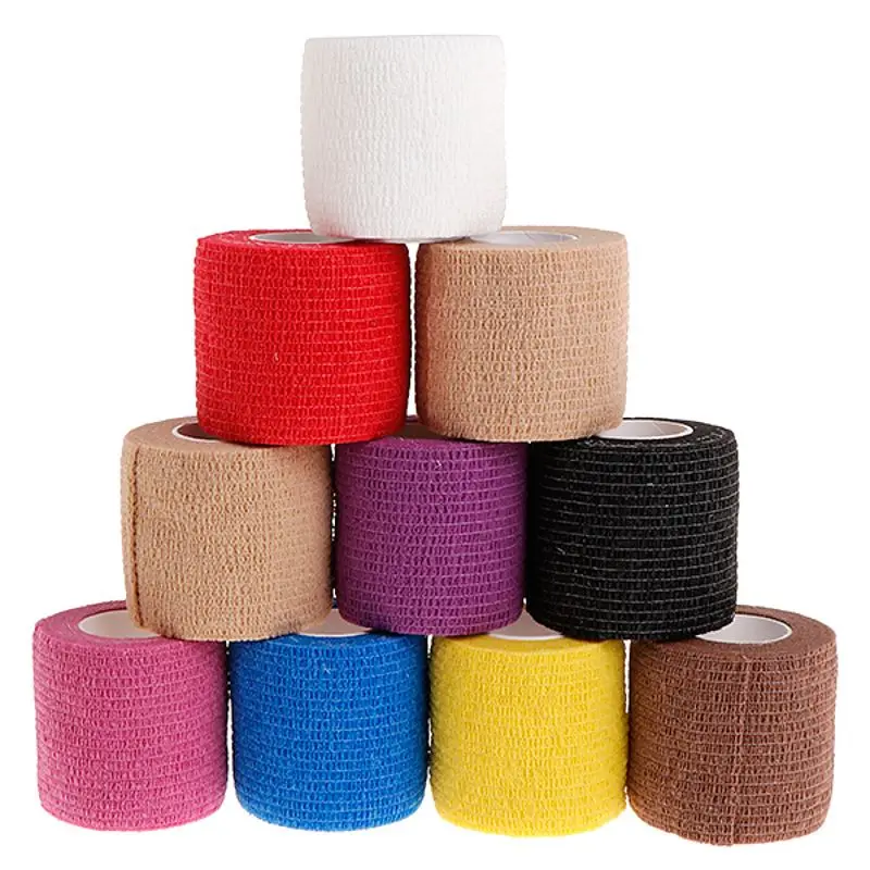 

10pcs 5cm Disposable Tattoo Self-adhesive Elastic Grip Bandage Wrap Sport Tape N15 19 Dropship Sport Accessories Dropshipping