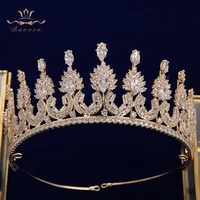 princess zircon crystal wedding hair accessories gold brides tiaras crowns headpieces evening hair jewelry
