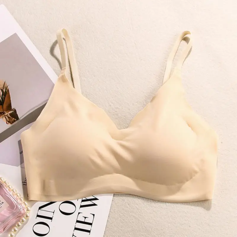 Спортивный бюстгальтер для йоги с V образным вырезом без стальных колец следов