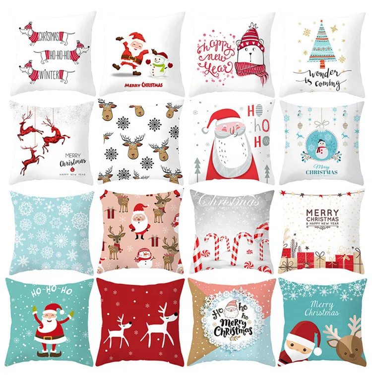 FENGRISE Merry Christmas Декор для дома Санта Клаус наволочка с оленем вапити Рождественское украшение Navidad Рождественский подарок счастливый год