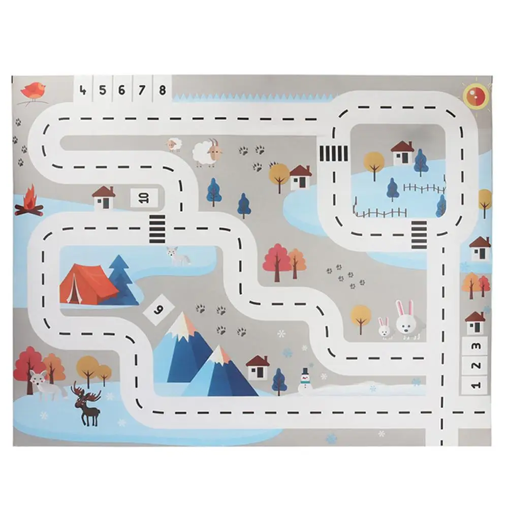 Kids Toy Car Mat Map Play Area Rug City Road Buildings Parking Game Scene Collapsible @A | Игрушки и хобби