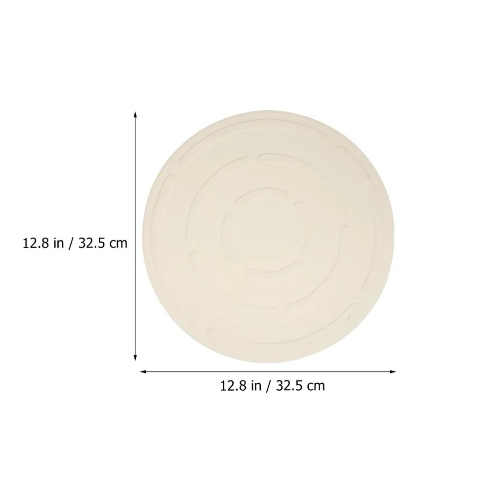 

1pc Heat Resistant Cordierite Pizza Pan Pizza Baking Pan for Home (White)