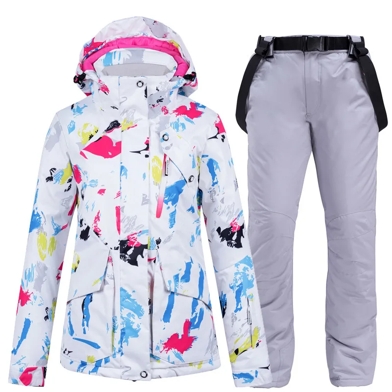 Новинка 2019 теплый зимний комплект одежды для сноубординга куртка и штаны